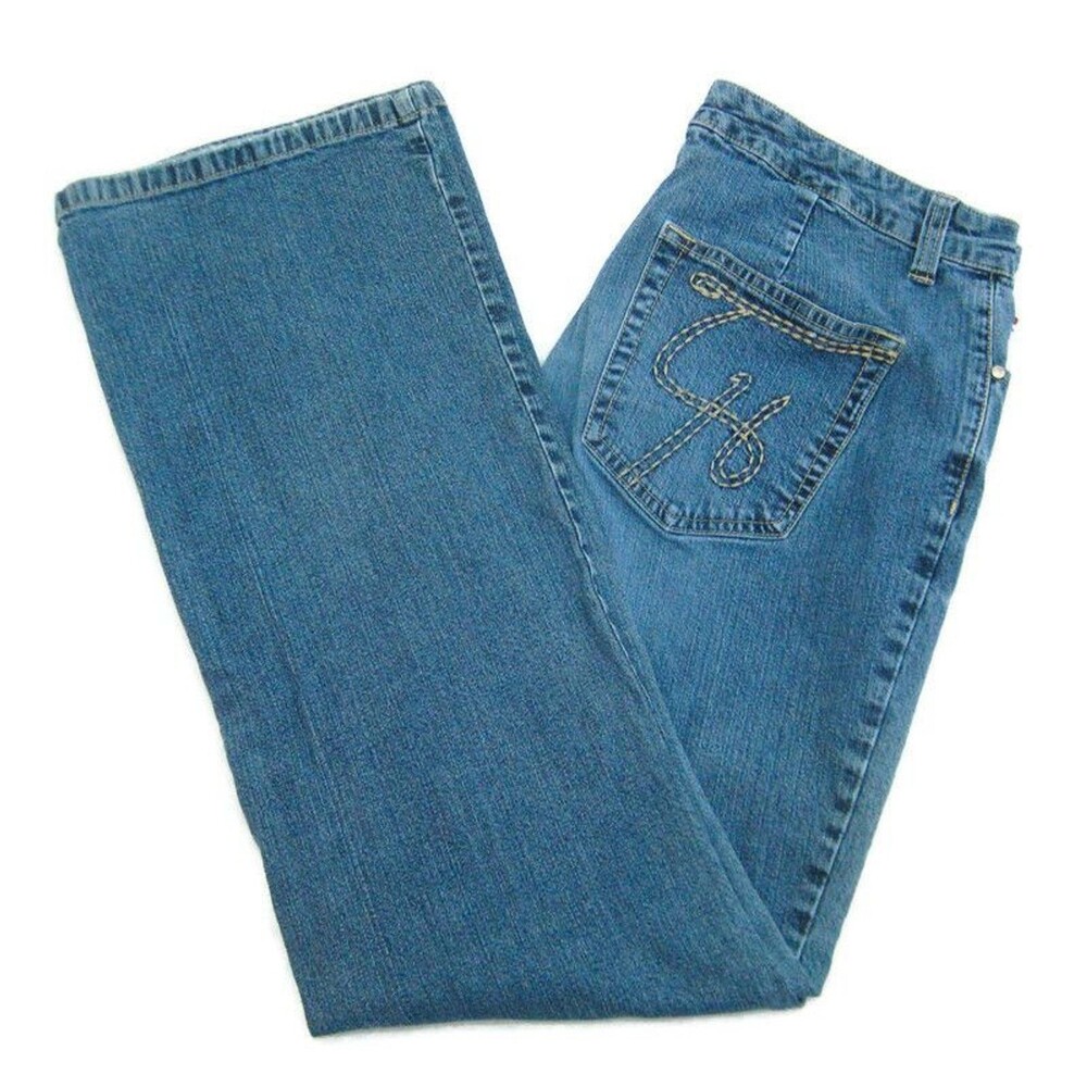 TOMMY HILFIGER Women's (Size 12 32x31) Blue Jeans Denim Pants 5 Pockets Bootcut